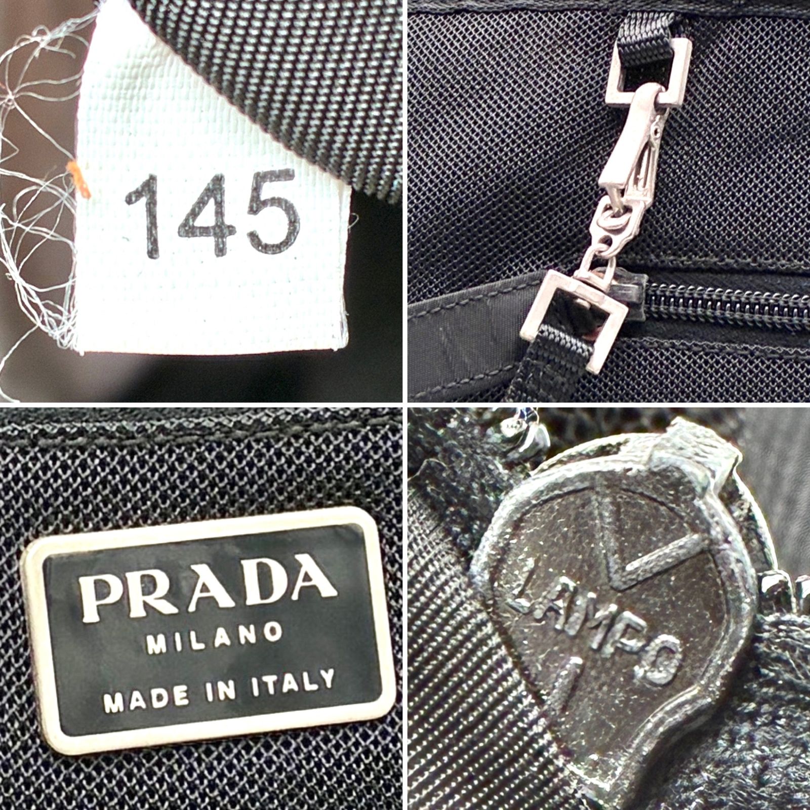 プラダ PRADA リバーシブル トートバッグ ショルダーバッグ ポーチ付