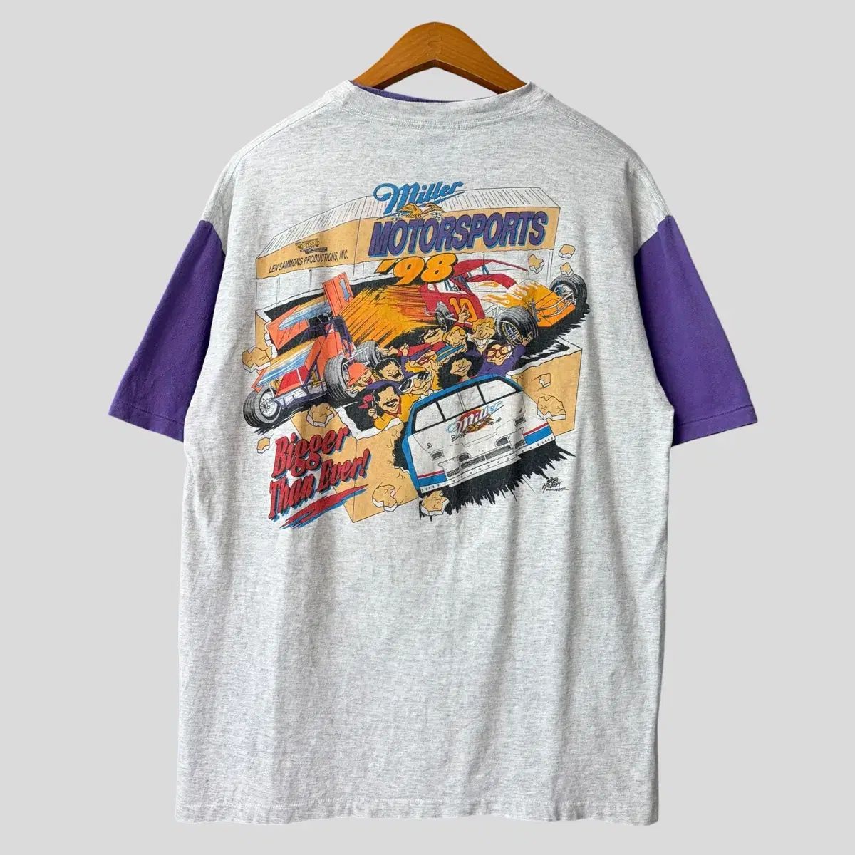 (L)90s ミル ミラー モーター スポーツ ヴィンテージ 半袖Tシャツ