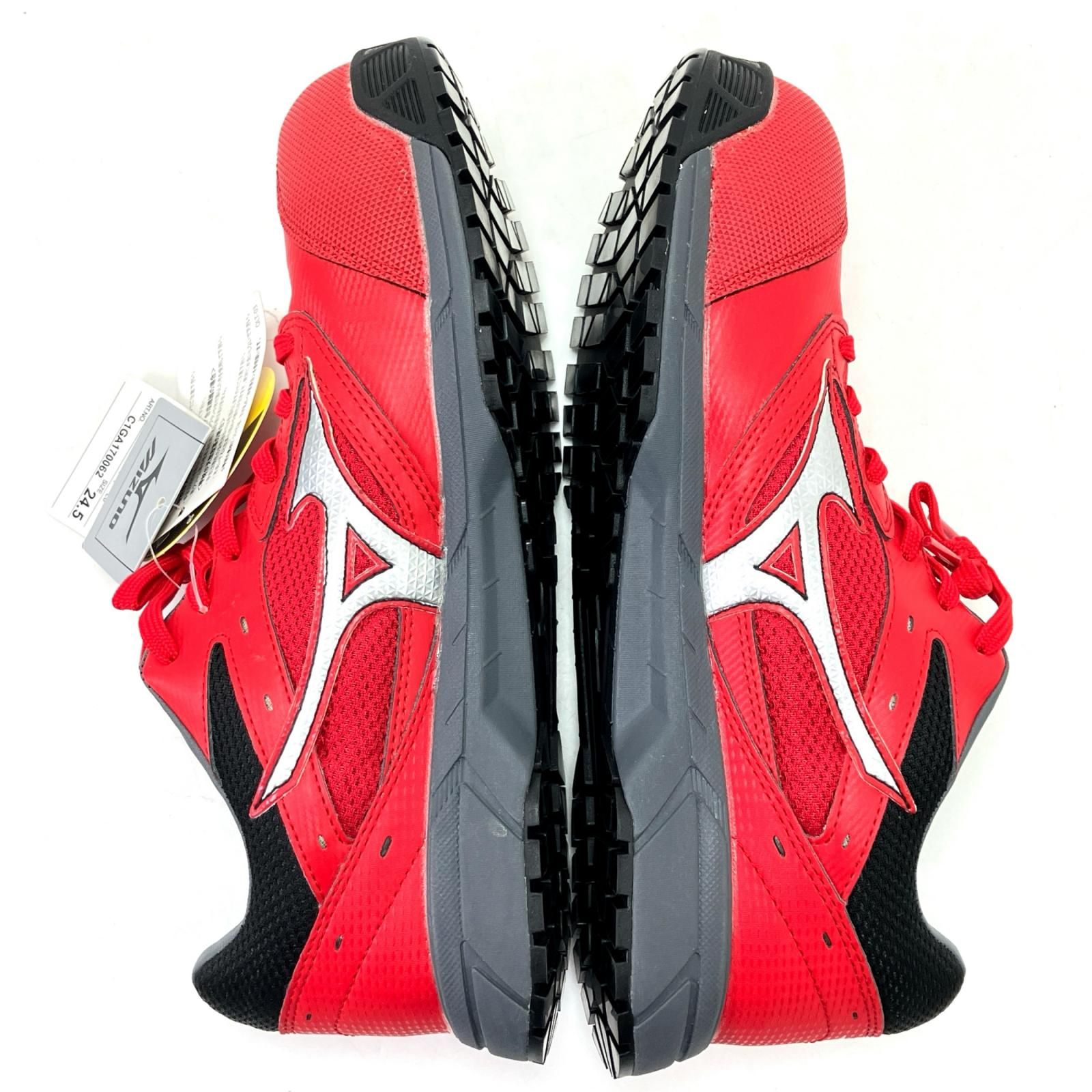 ミズノ　安全靴　C1GA170062 28cm MIZUNO ミズノ 安全靴 24.5cm レッド C1GA170062 - メルカリ