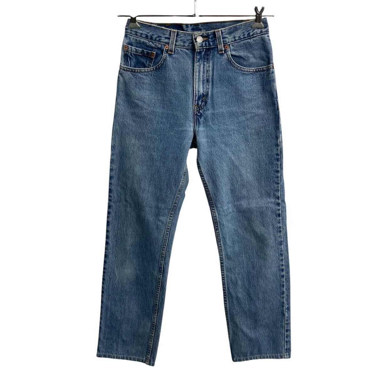 00s USA製 Levi's 505 デニムパンツ W29 ブルー リーバイス ジップアップ 01年製 紙タグ レギュラーフィット アメカジ ジーンズ 2606-477