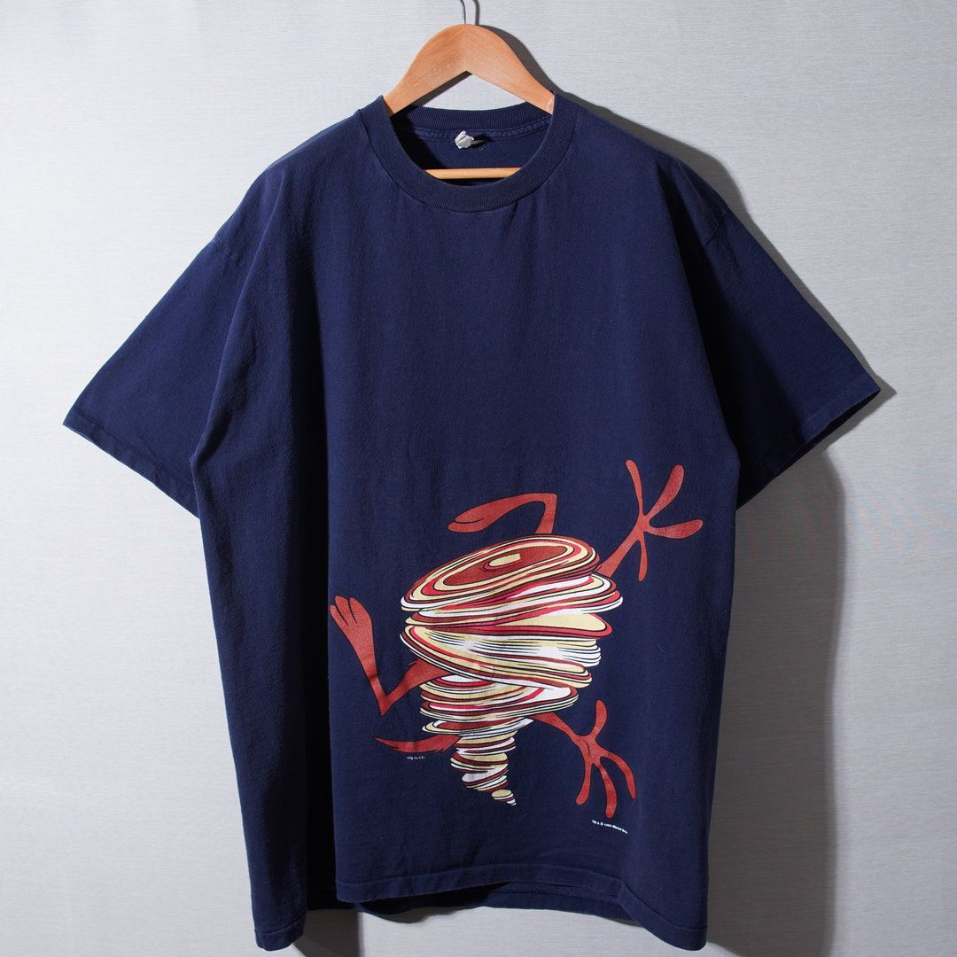 90s USA製 タズマニアンデビル Tシャツ XL ネイビー 1993年製 ルーニー
