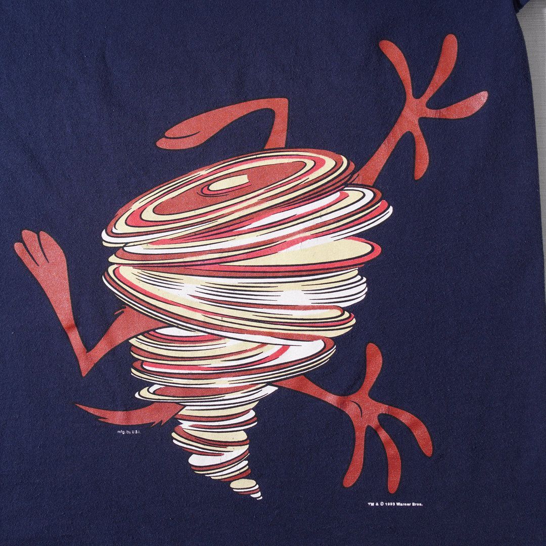 90s USA製 タズマニアンデビル Tシャツ XL ネイビー 1993年製 ルーニー