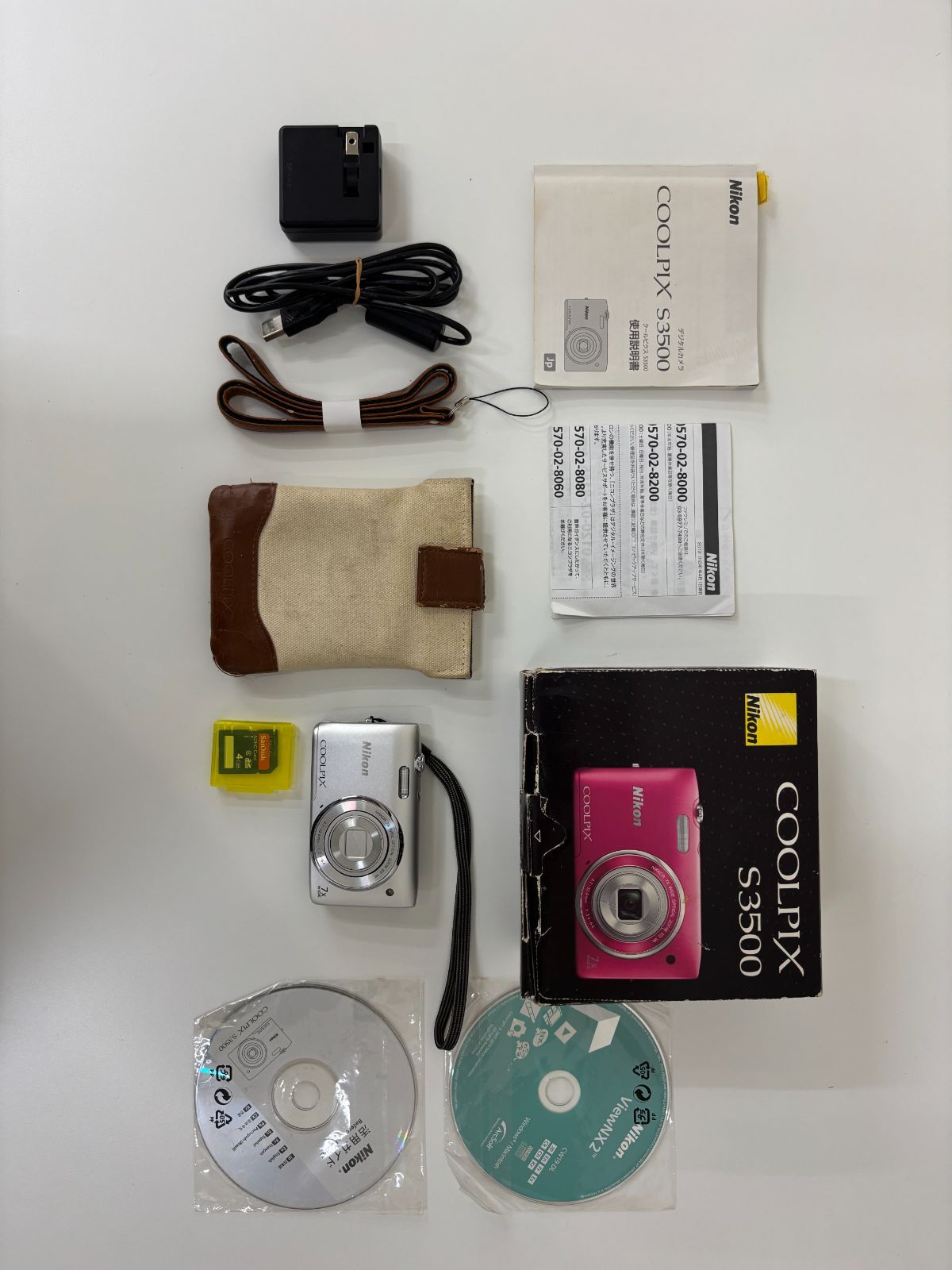 Nikon COOLPIX S3500 ニコン クールピクス 箱付き メモリーカード付