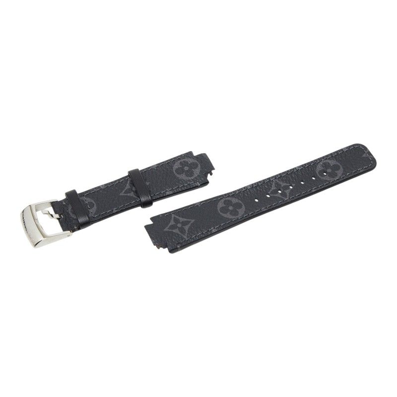 ルイ ヴィトン モノグラム エクリプス タンブール用ベルト 時計用ベルト バンド R15441 ブラック PVC メンズ LOUIS VUITTON【1-0273450】