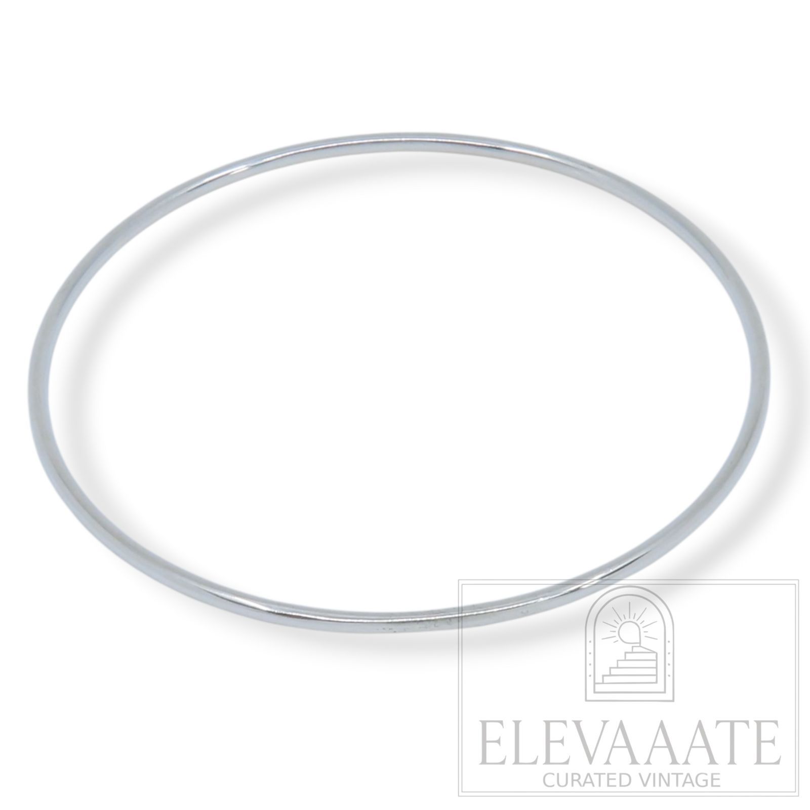 希少 美品 Tiffany&Co. ヴィンテージ ティファニー シンプル シルバー バングル SV925 TO921