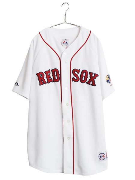【お得なクーポン配布中!】 レッドソックス ベースボール シャツ メンズ XL / MLB オフィシャル マジェスティック 大リーグ ユニフォーム メジャーリーグ 大きいサイズ