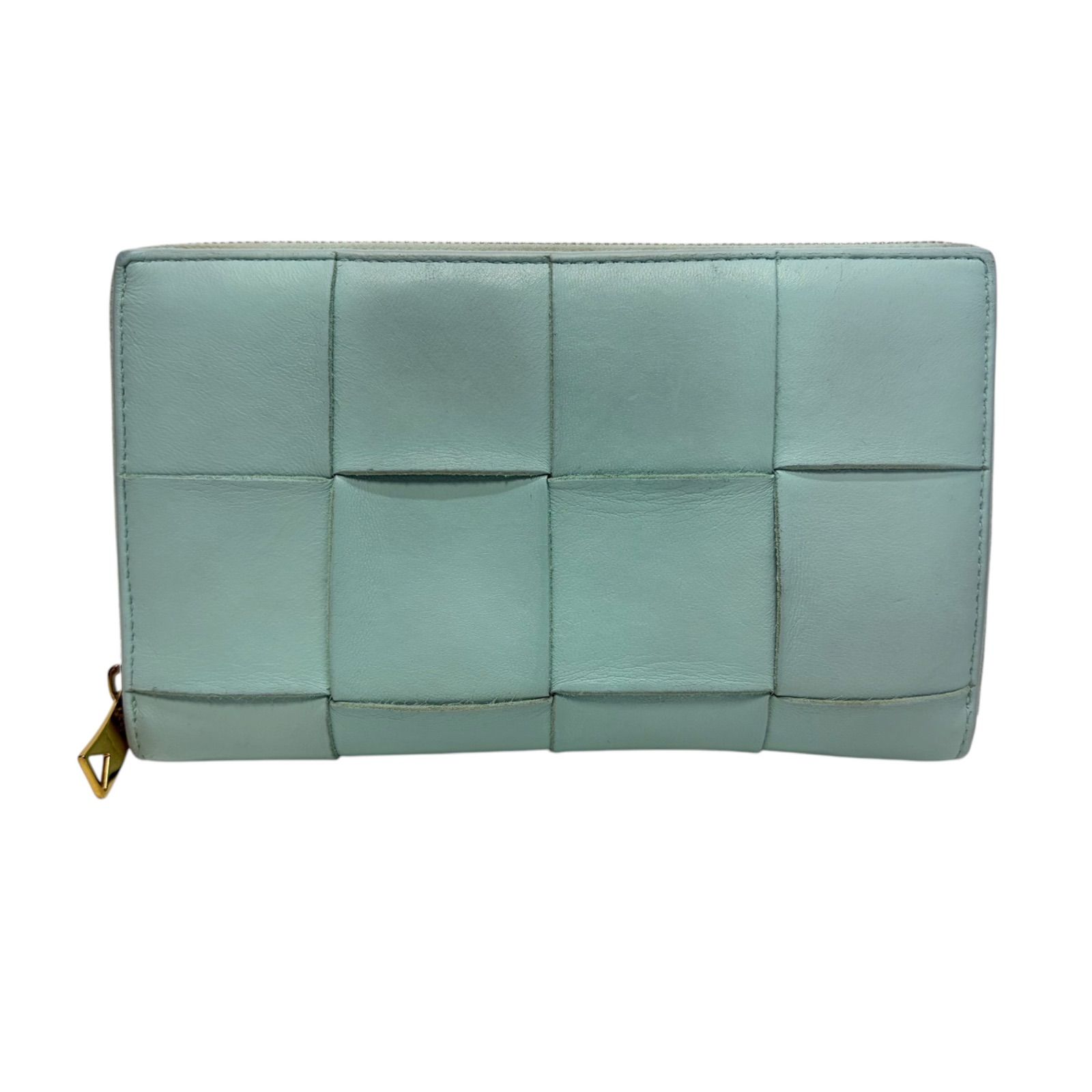 4760 BOTTEGA VENETA ボッテガヴェネタ 長財布 カセット ジップ ラウンドファスナー ブルー系