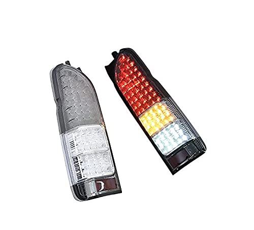 R★HELIOS 200系ハイエース用 4型以降純正ルック LEDテールランプ シーケンシャルウィンカー 左右セット フィン付き 外装 カスタムパーツ スモーク×クリスタル 82b5469b