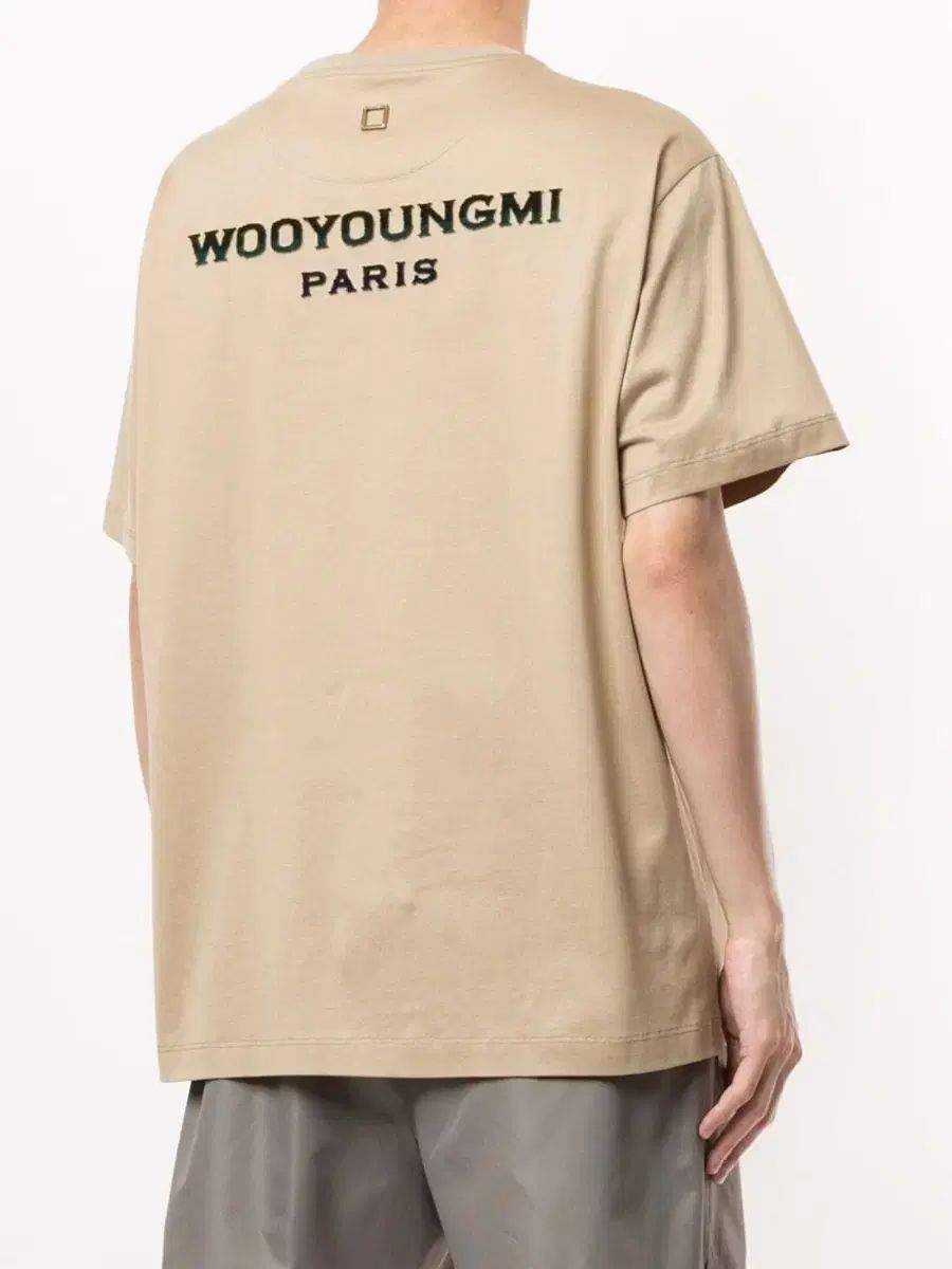 WOOYOUNGMI ウーヨンミ バックロゴ エンボス Tシャツ ベージュ