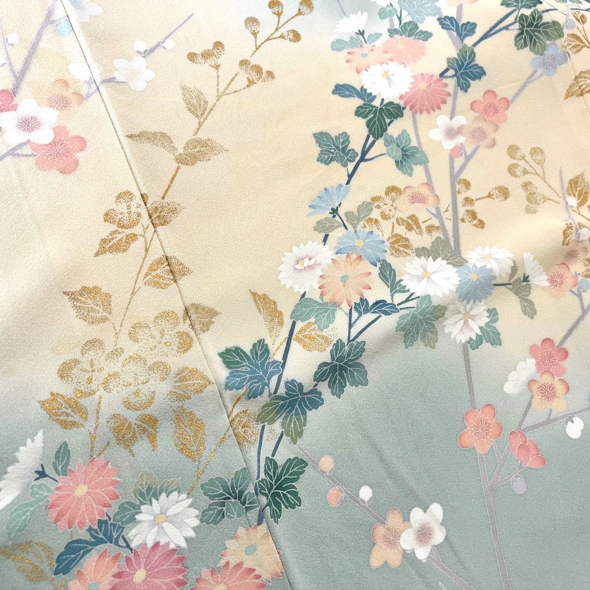 ⭐︎K1012 美品 逸品 上品金彩加工 正絹 訪問着 美品 逸品 上品 金彩加工 作家物 正絹 訪問着 K1458 - メルカリ