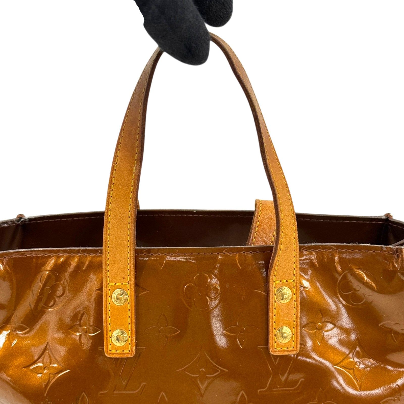 LOUIS VUITTON リードPM ヴェルニ ブロンズ ハンドバッグ M91145 Y2K 