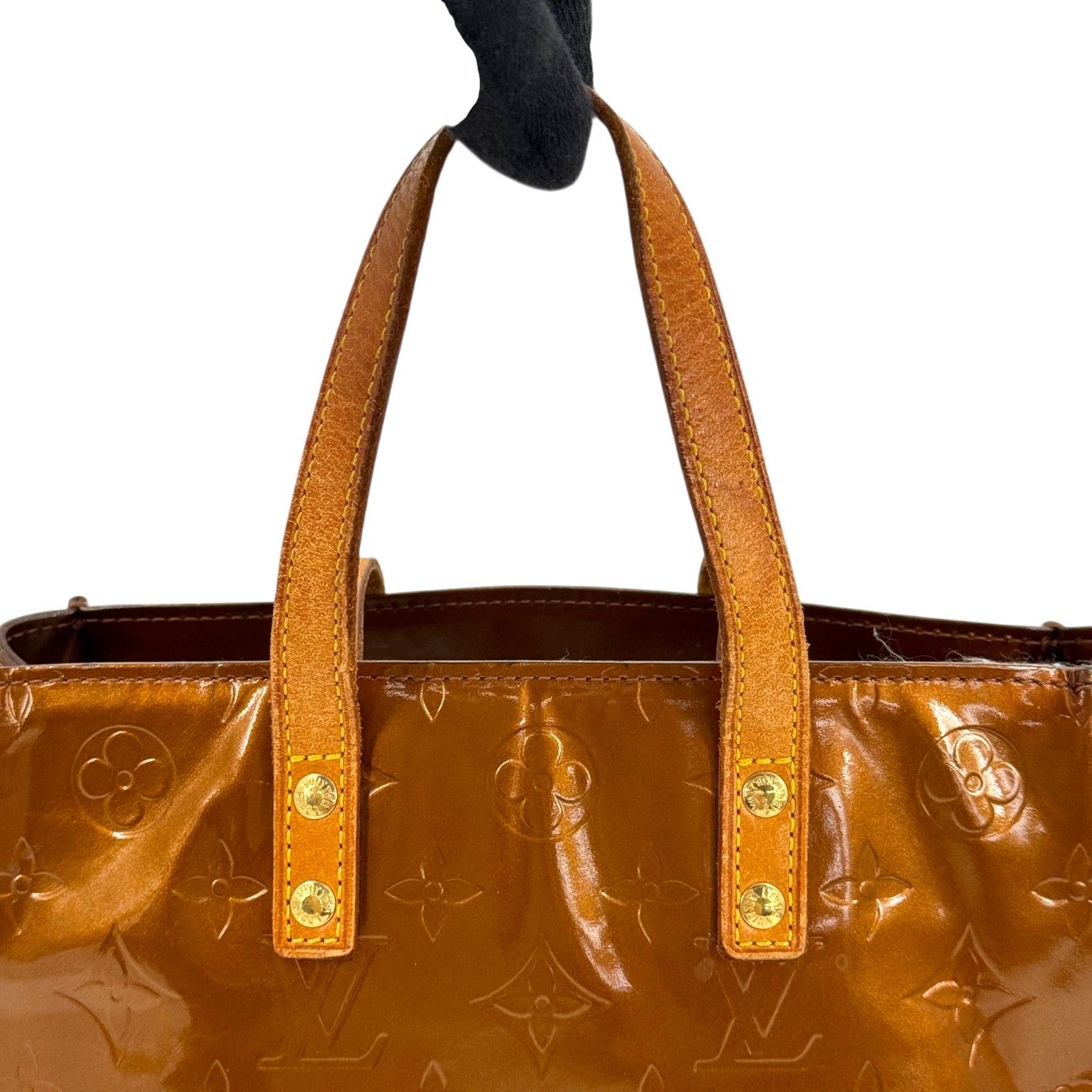 LOUIS VUITTON リードPM ヴェルニ ブロンズ ハンドバッグ M91145 Y2K 