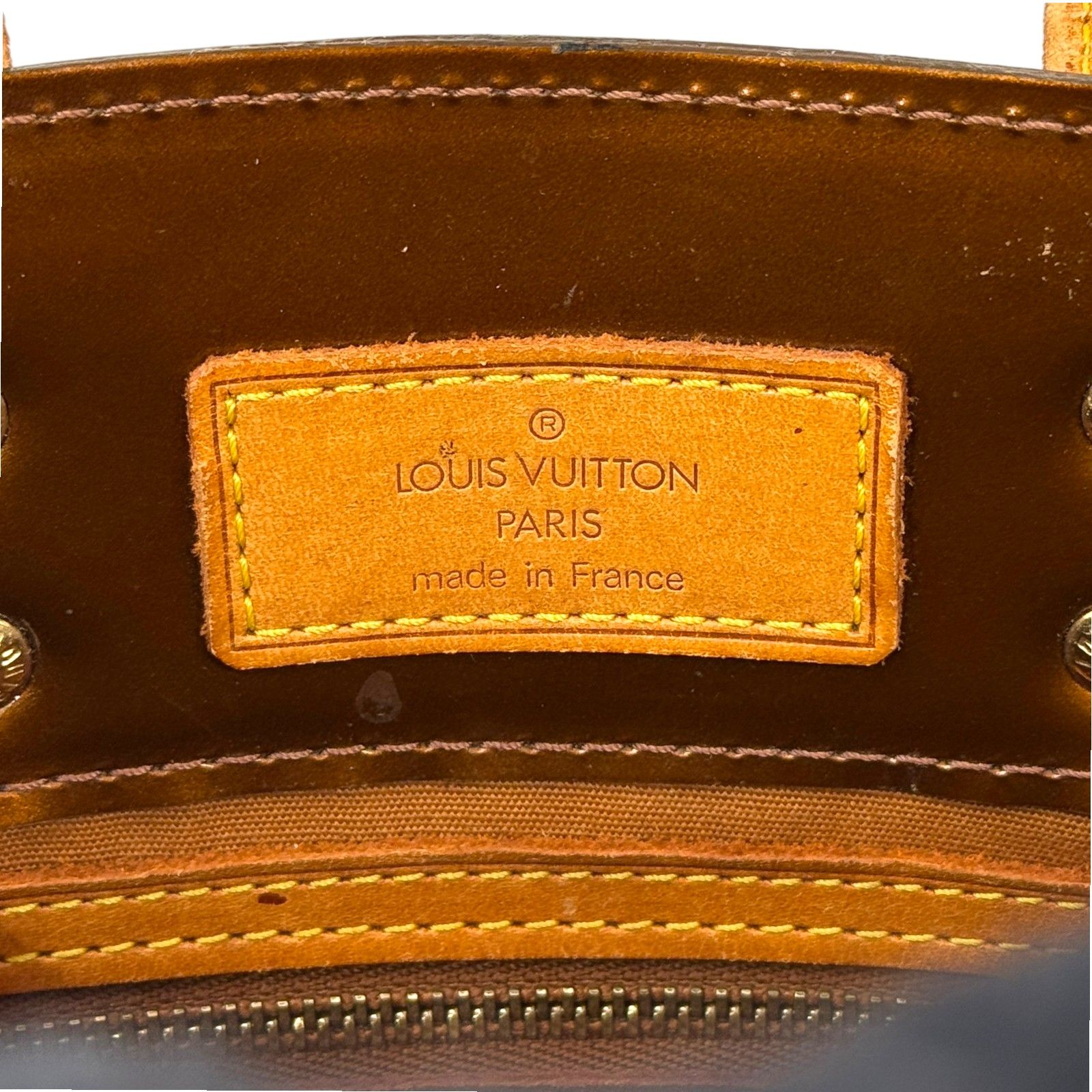 LOUIS VUITTON リードPM ヴェルニ ブロンズ ハンドバッグ M91145 Y2K 
