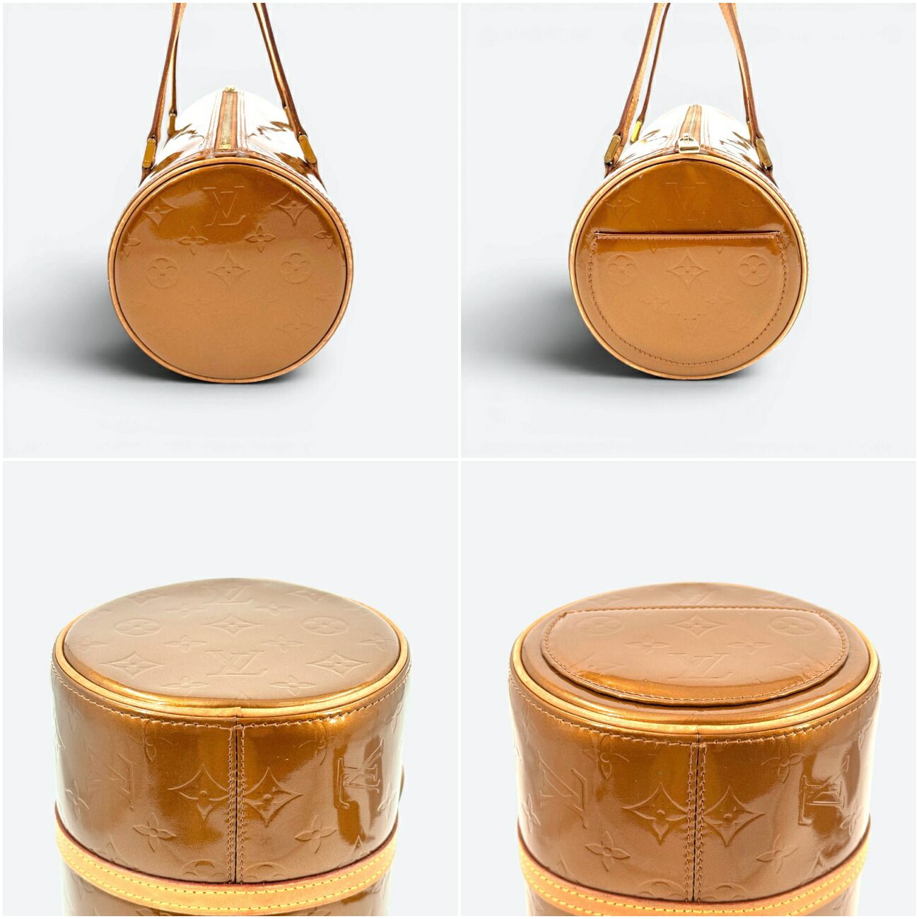 LOUIS VUITTON ベッドフォード ヴェルニ ブロンズ ハンドバッグ M91131 
