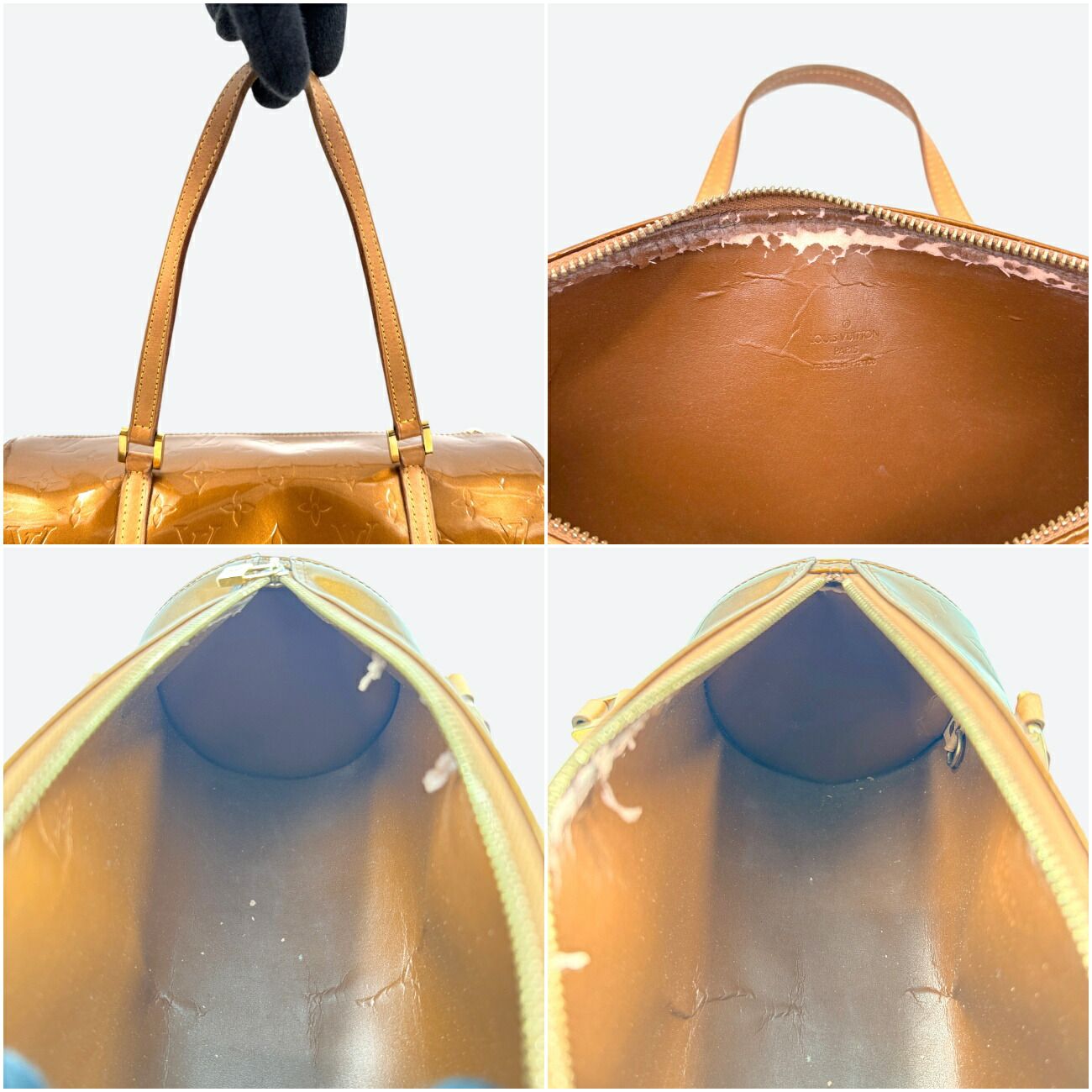 LOUIS VUITTON ベッドフォード ヴェルニ ブロンズ ハンドバッグ M91131 