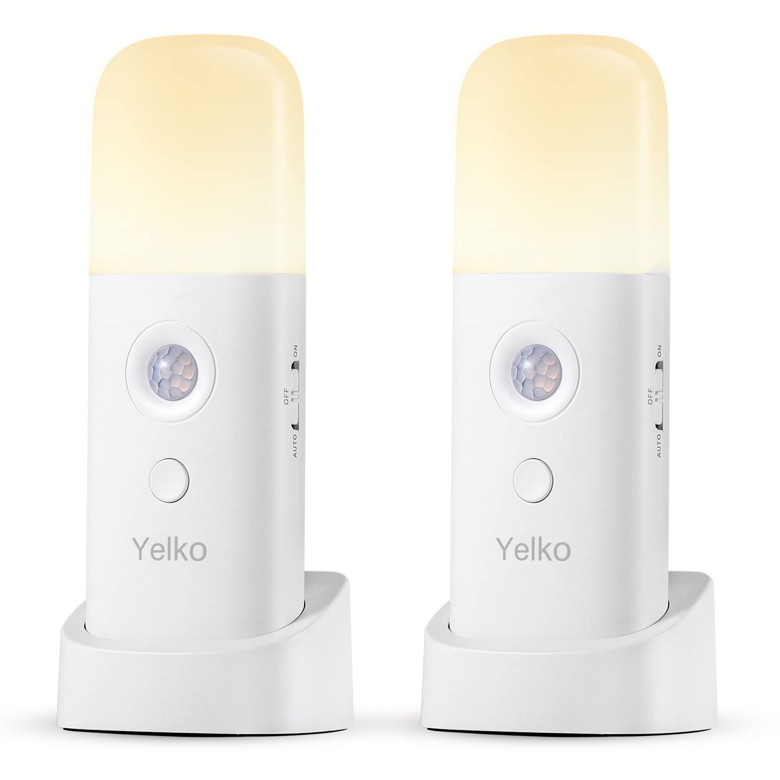 YELKO モーションセンサーナイトライト 2000mAh 充電式 バッテリー駆動 