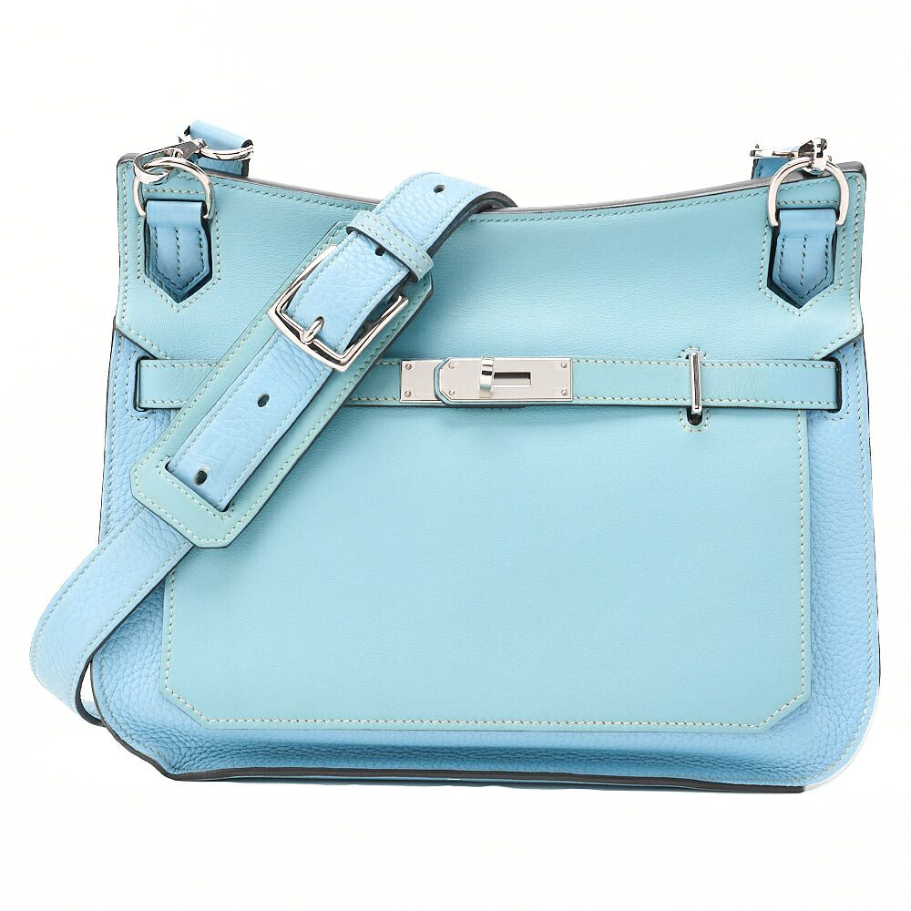 HERMES エルメス 　ジプシエール28 　ショルダーバッグ 　トリヨンクレマンス×スイフト 　ブルーアトール （シルバー金具） レディースバック【中古】【送料無料】