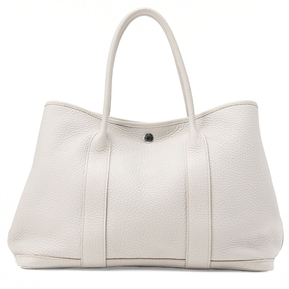 HERMES エルメス　 ガーデンパーティPM　 トートバッグ　ネゴンダ 　パールグレー （シルバー金具）レディースバッグ　ブランド【中古】【送料無料】