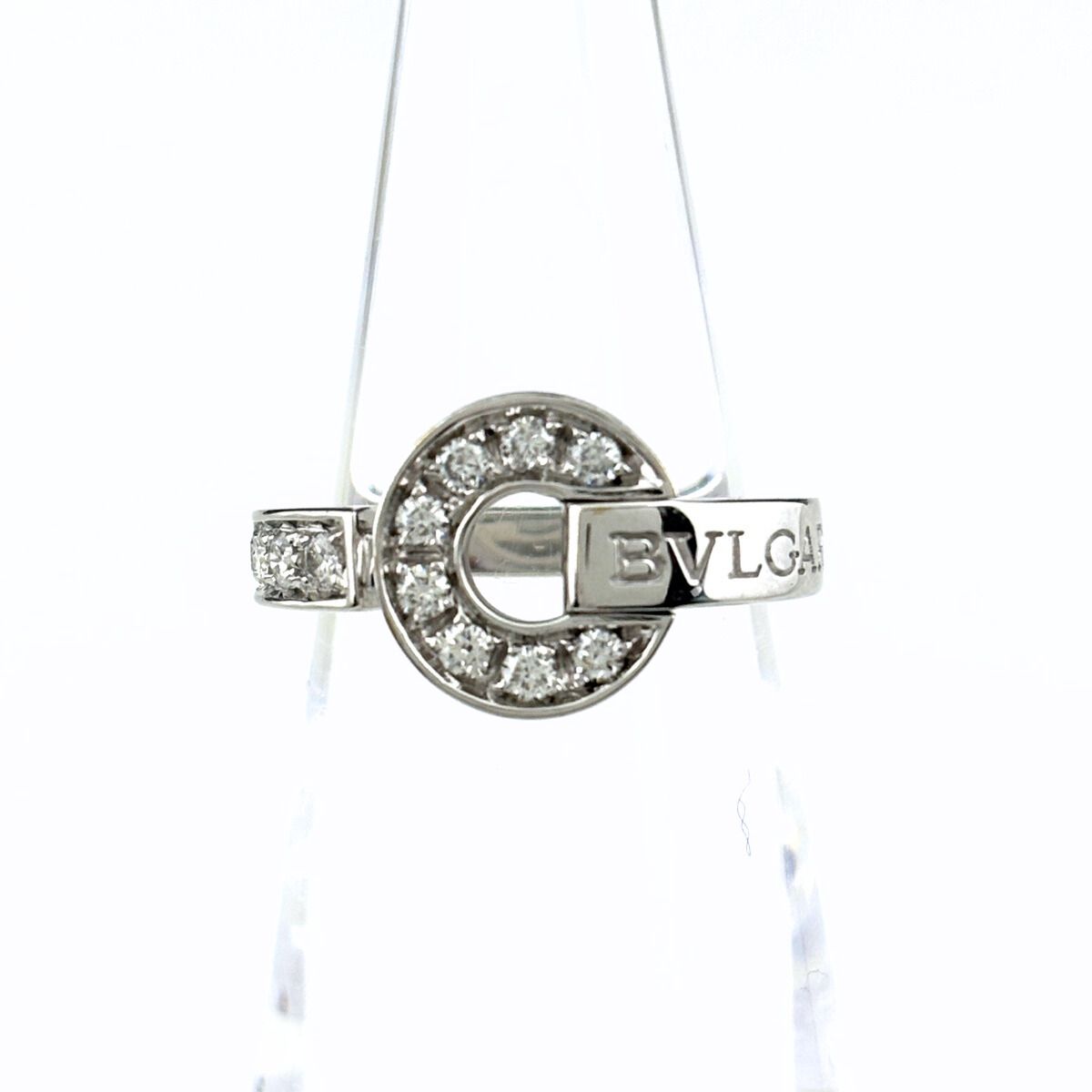 ブルガリ BVLGARI ブルガリブルガリ ダイヤリング 指輪 メレダイヤ リング 8号 750 ダイヤモンド レディース 【中古】