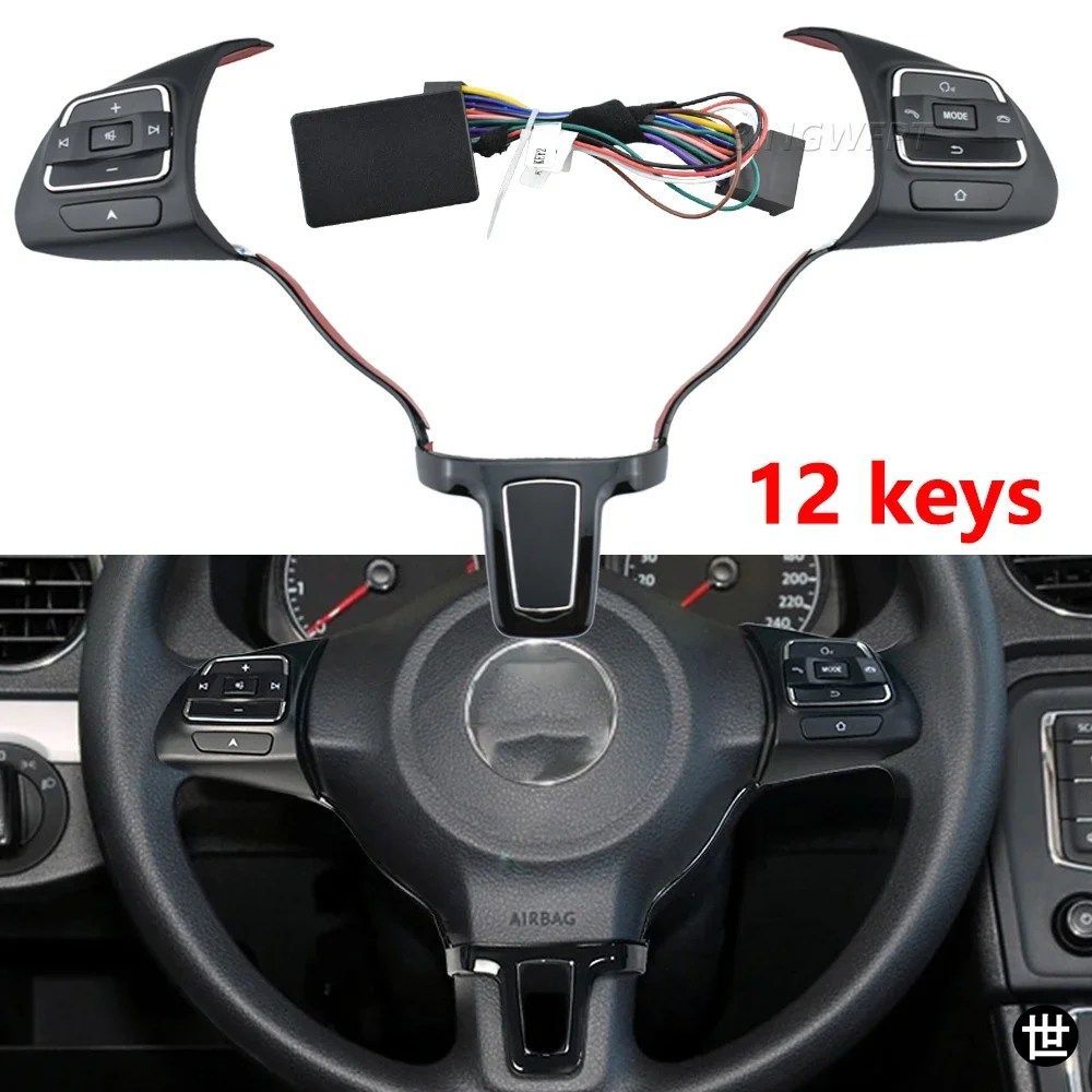 VW MK6 ジェッタ ポロ パサート ボーラ サギタール ゴルフ 2010-2012 用ステアリングホイールボタン スイッチ ハブ ボリュームボタン オー
