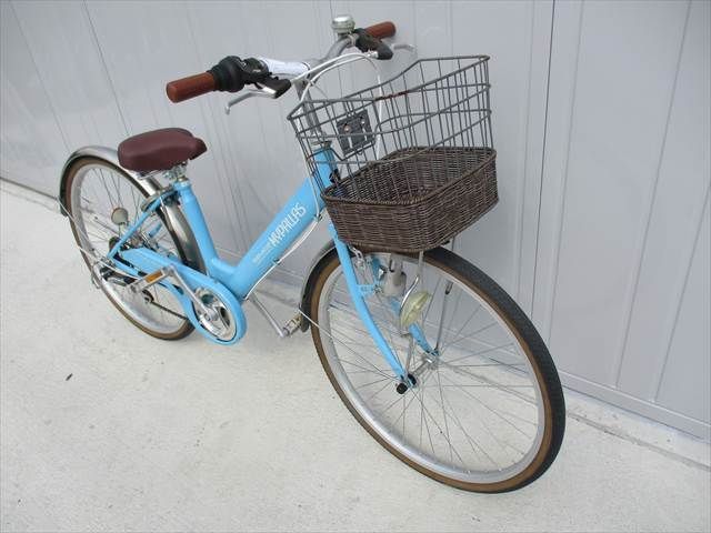 F173 ☆11800円☆整備済み☆完成車発送☆ 中古子供自転車 ブルー 6段 
