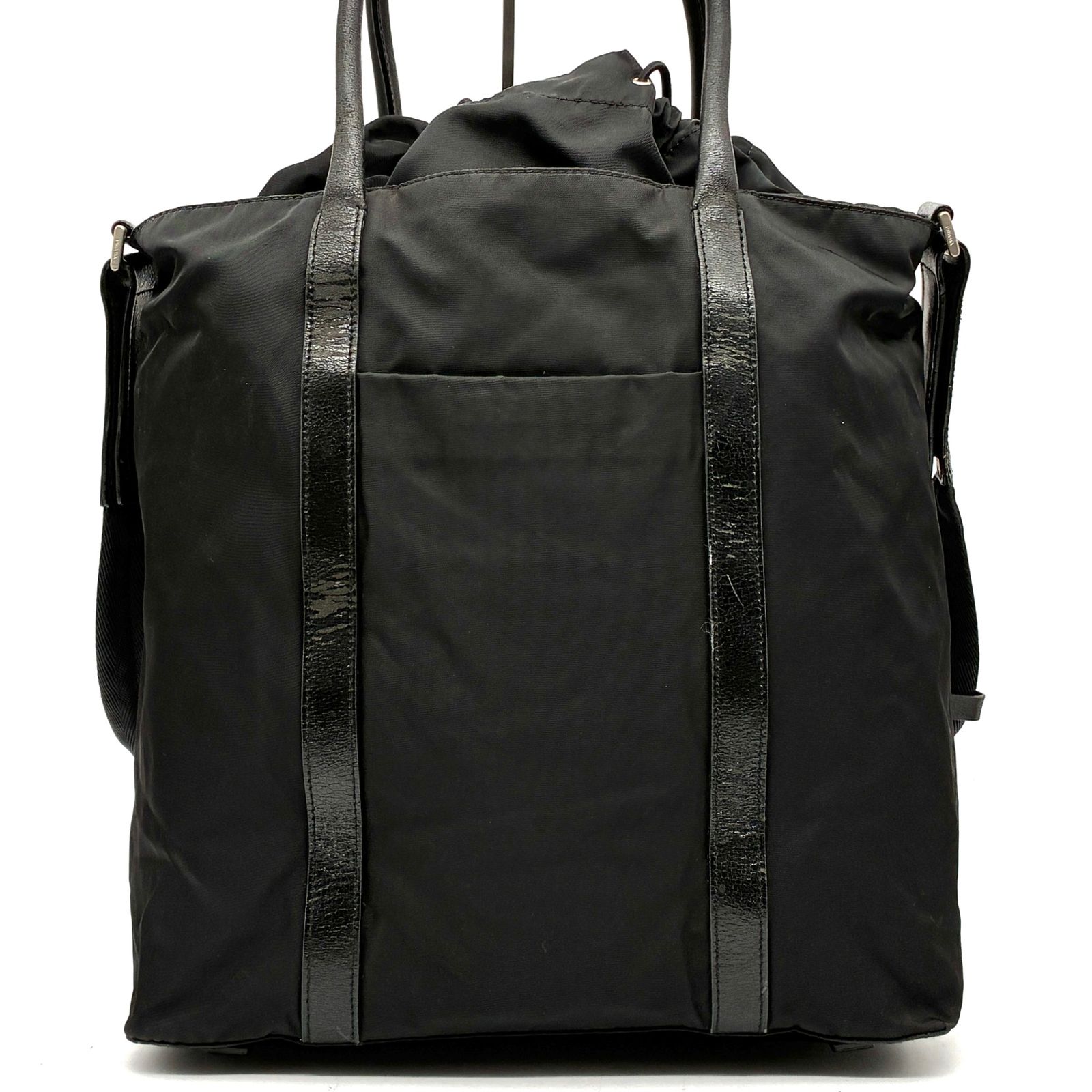 プラダ PRADA 2way トートバッグ ショルダーバッグ 巾着 三角ロゴ