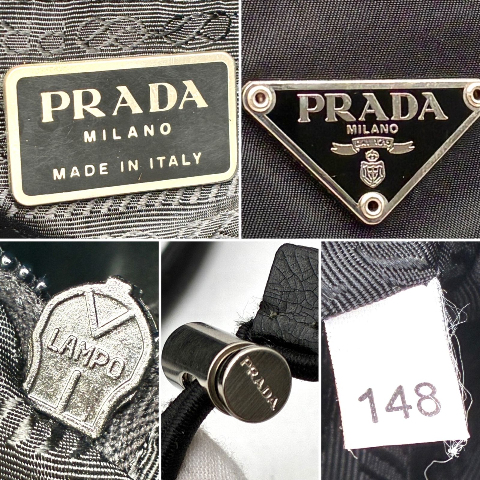 プラダ PRADA 2way トートバッグ ショルダーバッグ 巾着 三角ロゴ