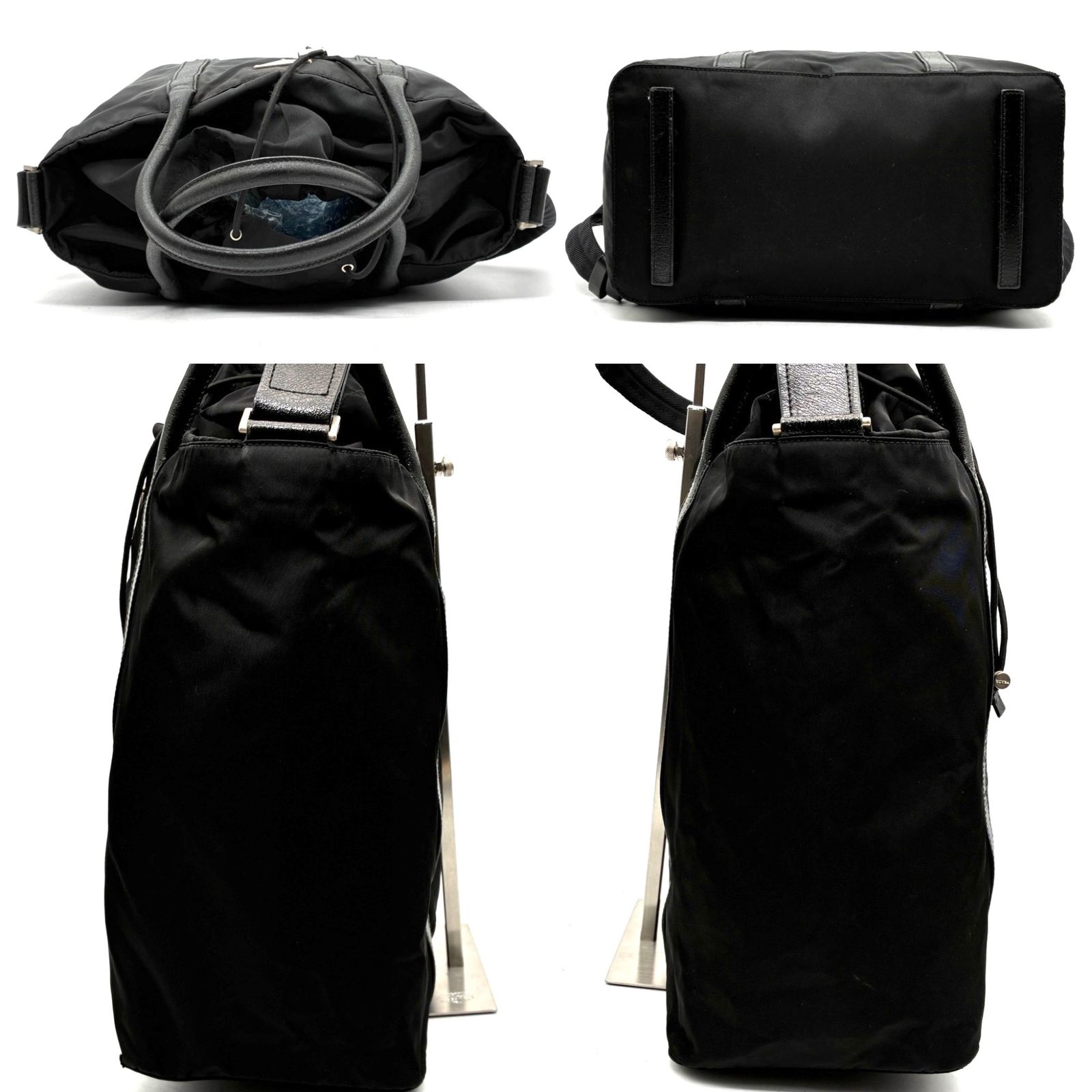 プラダ PRADA 2way トートバッグ ショルダーバッグ 巾着 三角ロゴ