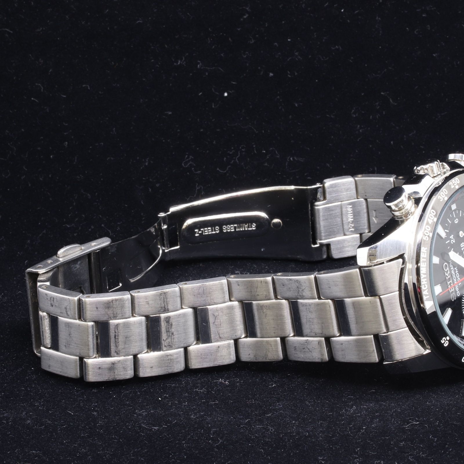 ITOR7S380Q5W SEIKO セイコー クロノグラフ 6T63-00D0 QZ 黒文字盤 