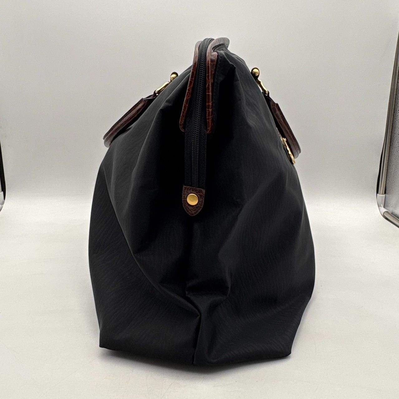 BALENCIAGA バレンシアガ ボストンバッグ ナイロン ブラック クロコ型