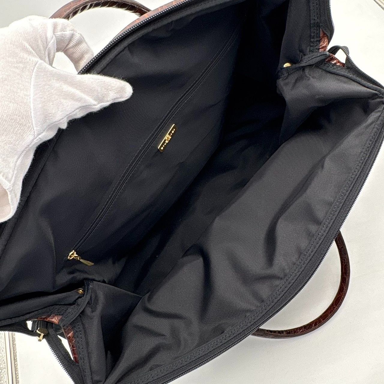 BALENCIAGA バレンシアガ ボストンバッグ ナイロン ブラック クロコ型