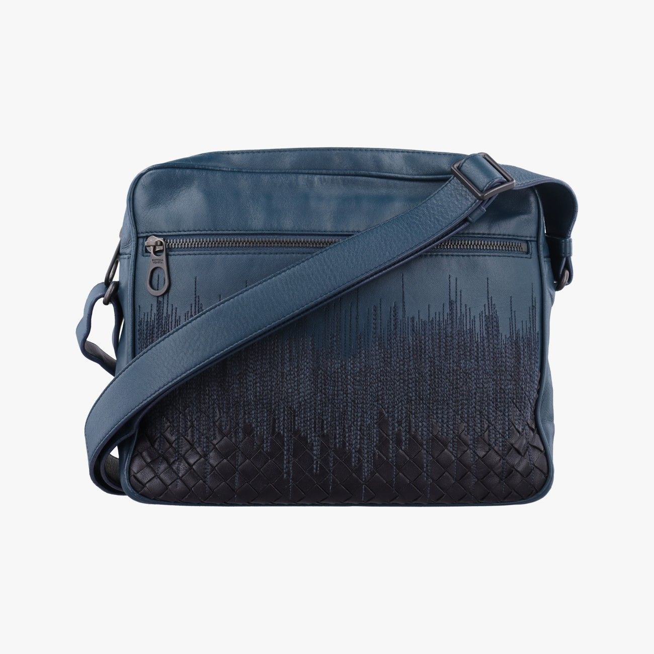 ボッテガヴェネタBottega Venetaイントレチャート ネイビー ラムスキン B06782895G