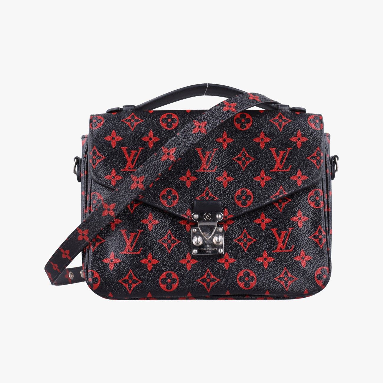 ルイヴィトンLouis Vuittonポシェット メティス MM ノワール×ルージュ モノグラム アンフラルージュ M41462 DR4196