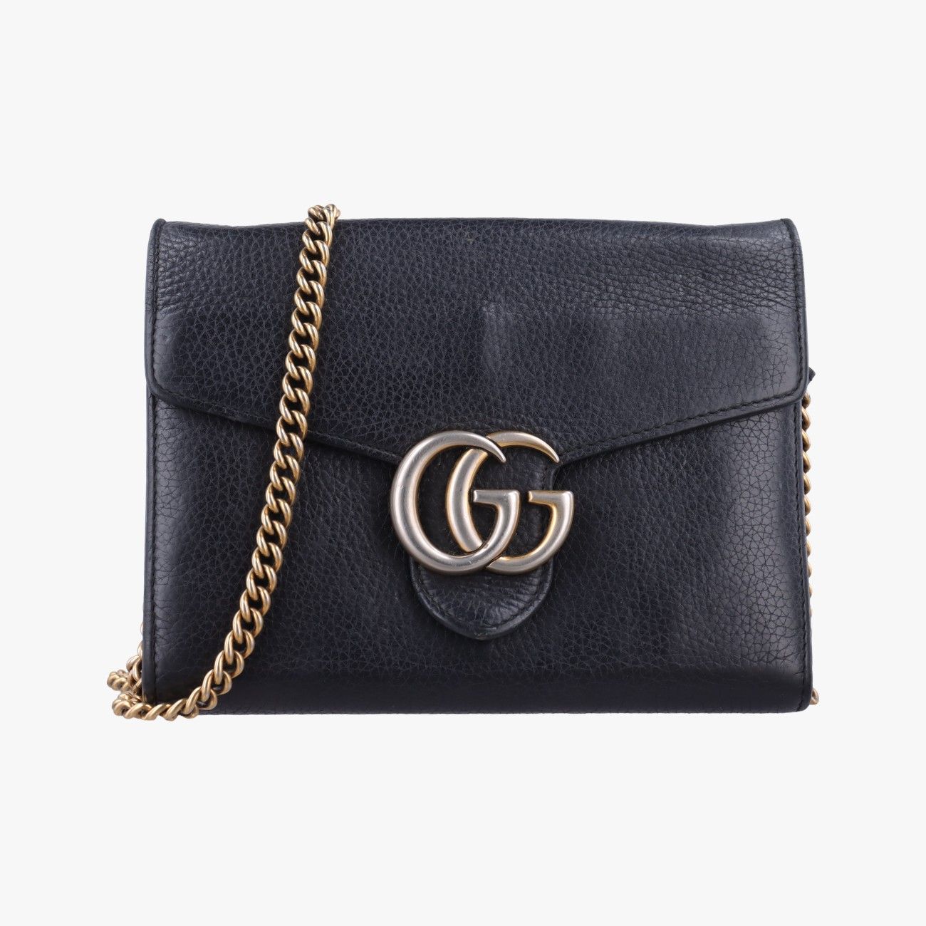 グッチGucciGGマーモント ブラック レザー 401232