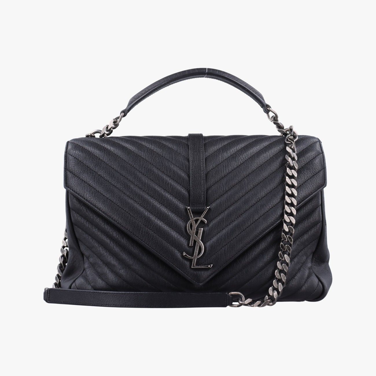 イヴサンローランYves Saint Laurentカレッジ ブラック レザー 487212 LND487212.1218