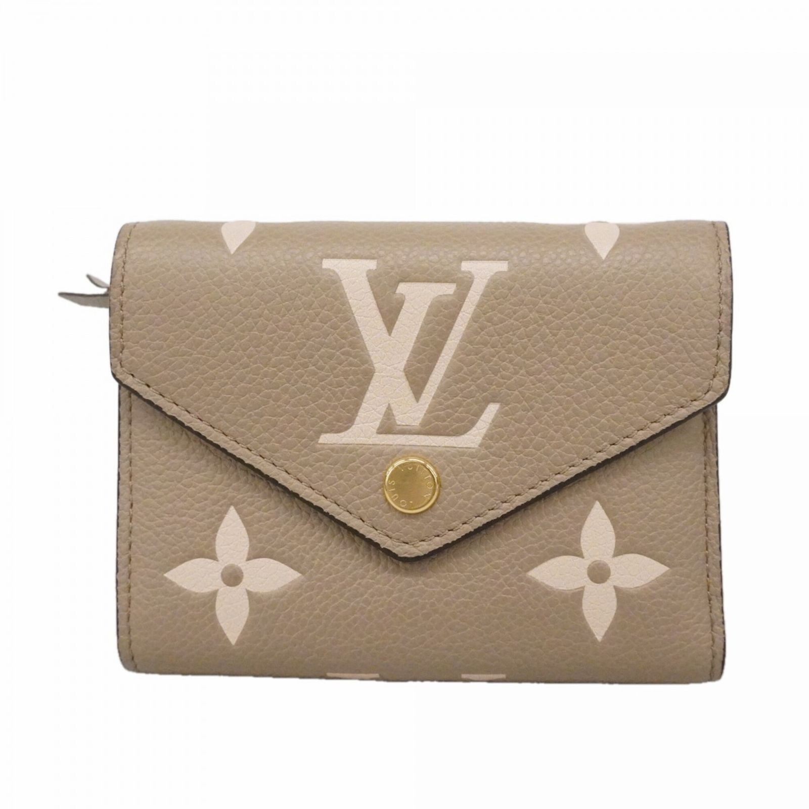 ルイ・ヴィトン(Louis Vuitton) ルイ・ヴィトン 三つ折り財布 モノグラム・アンプラント バイカラー ポルトフォイユヴィクトリーヌ M81861 トゥルトレール クレームレディース