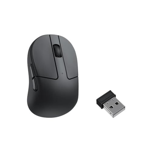 【国内正規品】Keychron M4 ワイヤレスマウス、35g超軽量コンパクト、2.4GHz/Bluetooth対応、エルゴノミクスデザイン、ブラウザからカスタマイズ可能 (1000Hzポーリングレート, ブラック)ｍａ