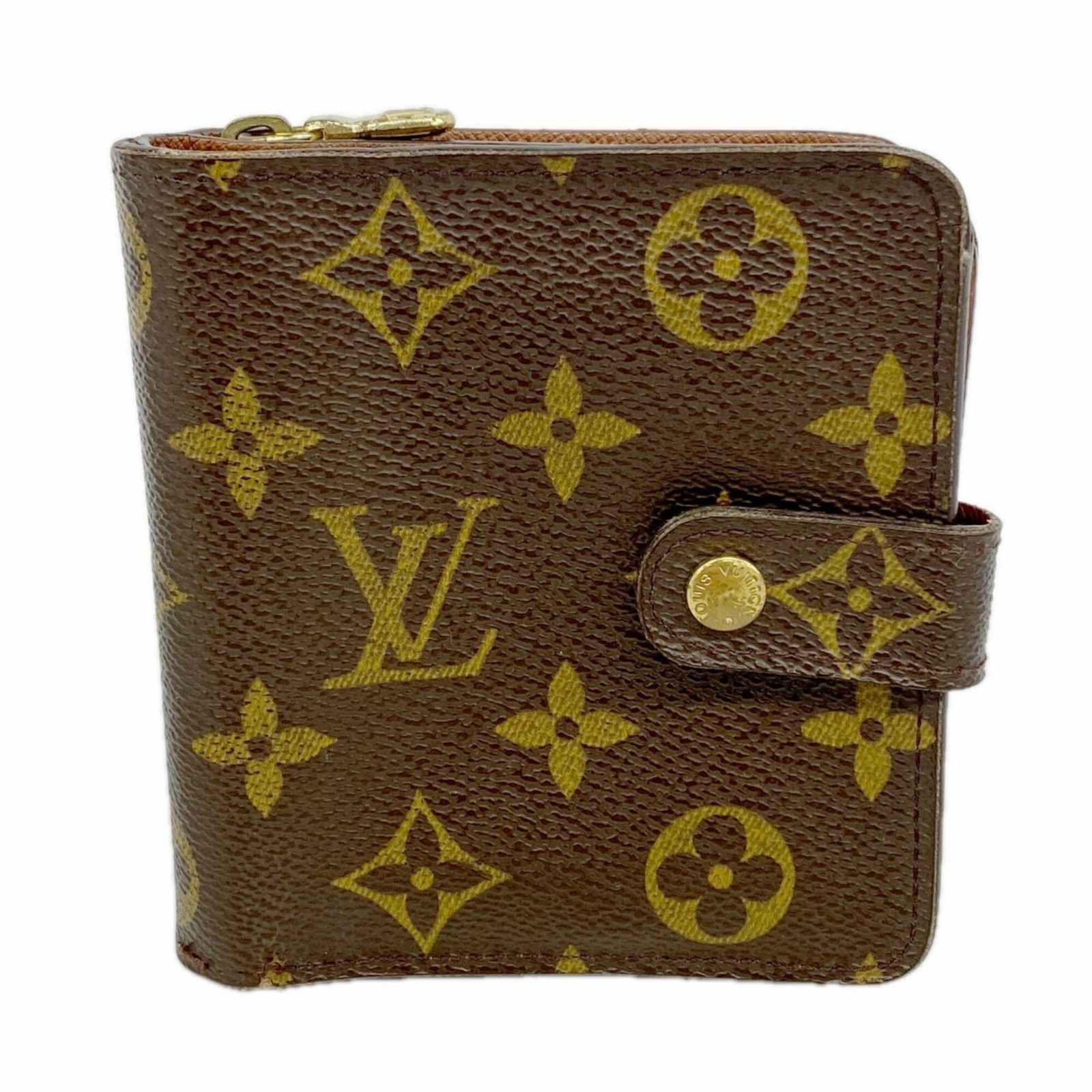 ルイ・ヴィトン(Louis Vuitton) ルイ・ヴィトン 財布 モノグラム コンパクトジップ M61667 ブラウンレディース