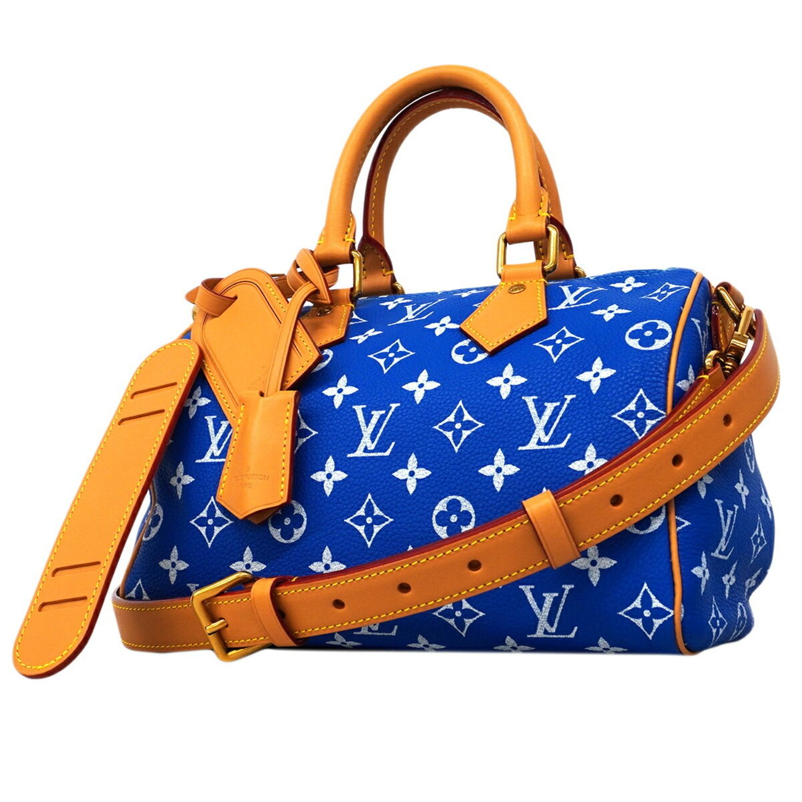 ルイ・ヴィトン(Louis Vuitton) ルイ・ヴィトン ハンドバッグ モノグラム スピーディP9バンドリエール25 M24424 ブルー 2wayバッグメンズ レディース P2992154