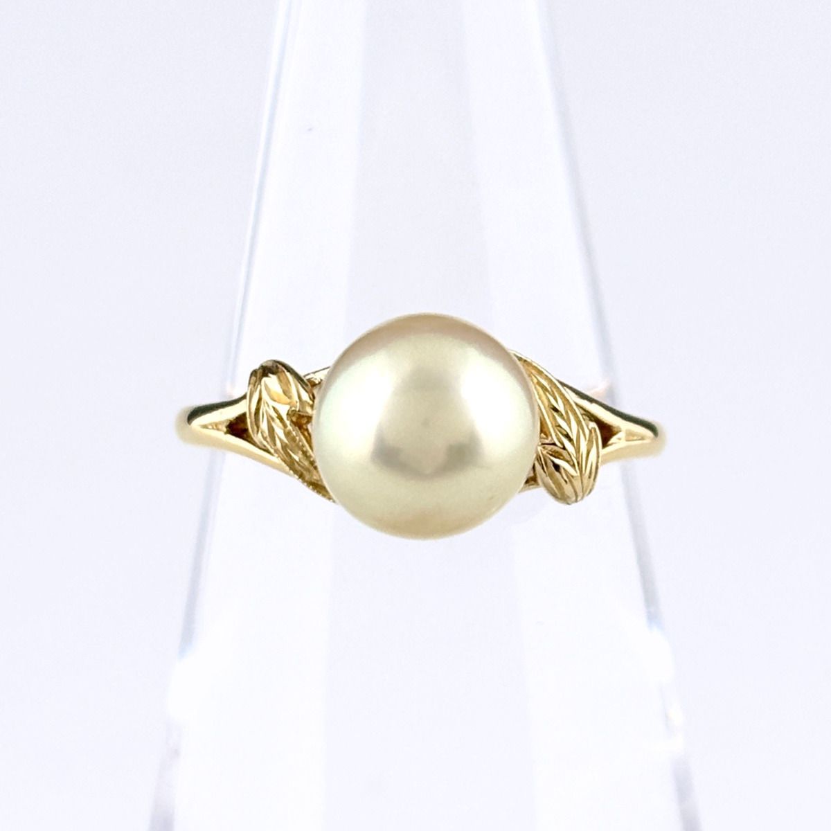 ミキモト MIKIMOTO パール リング YG イエローゴールド 指輪 真珠 リング 10.5号 K14 パール レディース 【中古】