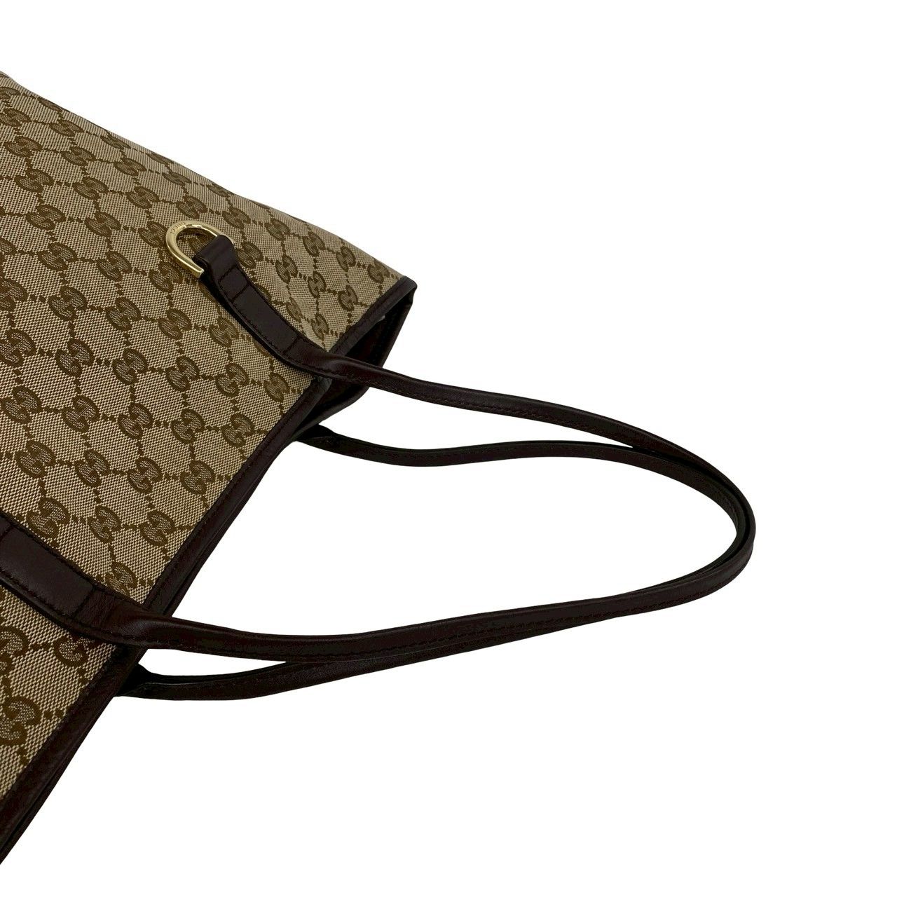 極 美品 GUCCI グッチ GG キャンバス ロゴ 金具 キャンバス レザー 本