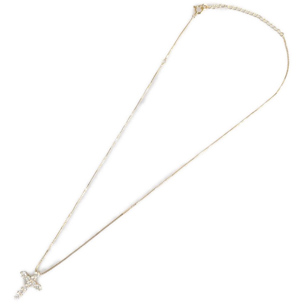 1.02ct クロスモチーフ ダイヤモンドネックレス ペンダント K18YG/750-4.8g イエローゴールド【♀】【S】【レディース】★■616619【中古】 1.02ct クロスモチーフ ダイヤモンドネックレス ペンダント K18YG/750-4.8g イエローゴールド【♀】【S】【レディース】★■616619【中古】