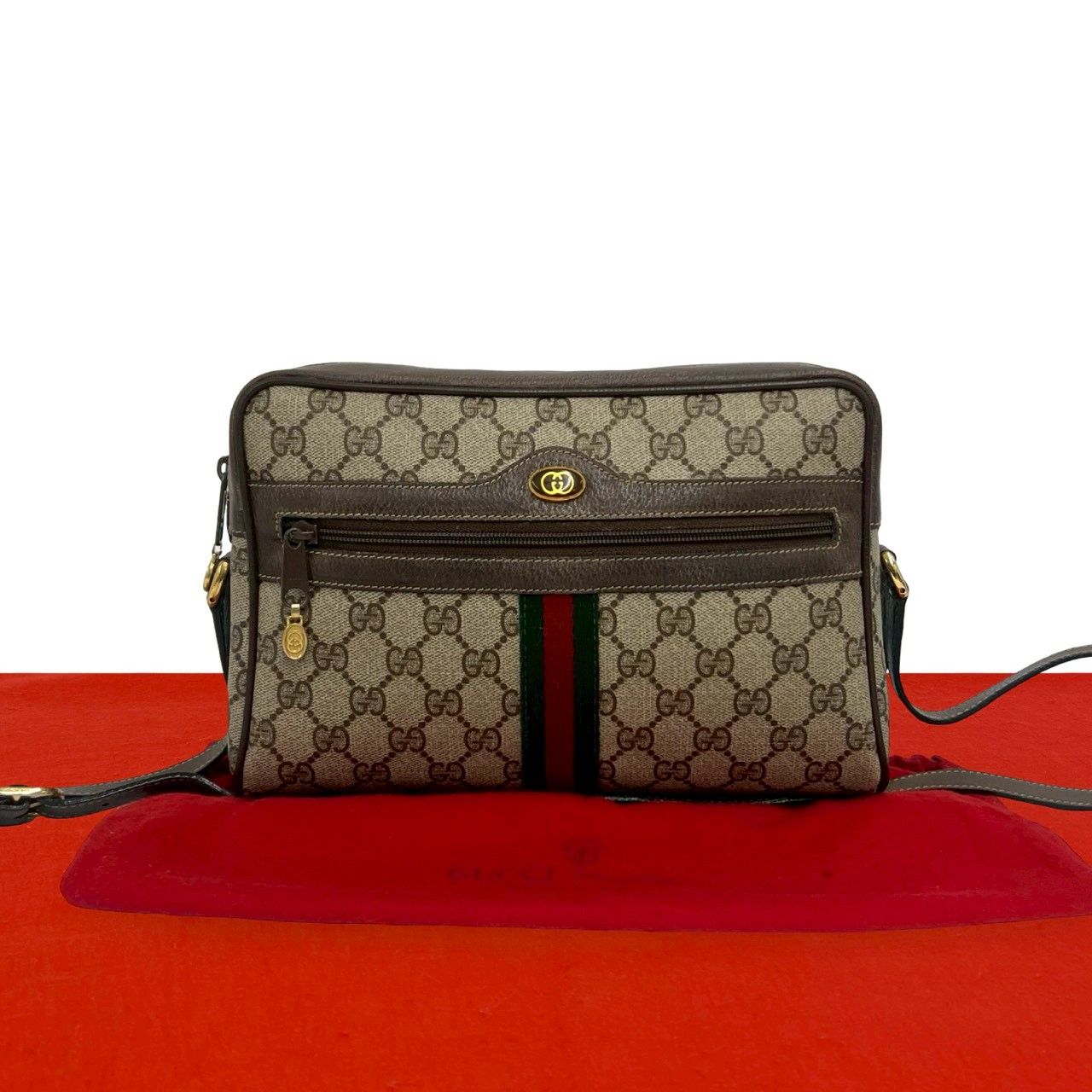 極 美品 GUCCI グッチ オールドグッチ ヴィンテージ シェリーライン GG
