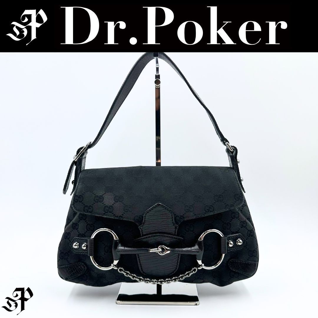 【極美品】GUCCI ショルダーバッグ GGキャンバス レザー ホースビット 美品】Gucci ホースビット GGキャンバス ショルダーバッグ - メルカリ