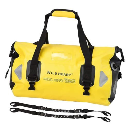 ☆新品☆WILD HEART 防水バッグ ダッフルバッグ 40L 66L 100L 溶接シームショルダーストラップ付き バインディングロープ カヤック キャンプ ボート/バイサイクル オートバイドラムバッグ ツーリング シートバッグ オートバ 361f272f