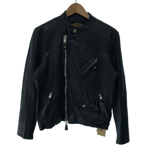 【中古】　AWESOME LEATHER　レザージャケット　ライダースジャケット　リアルレザー　古着　/1531