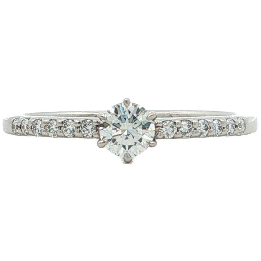 0.22ct 0.08ct ROYAL ASSCHER ロイヤルアッシャー 3/4スリークォーターエタニティ ダイヤリング Pt950-2.8g 11号 #51 プラチナ 【♀】【S】【レディース】★■616708【中古】