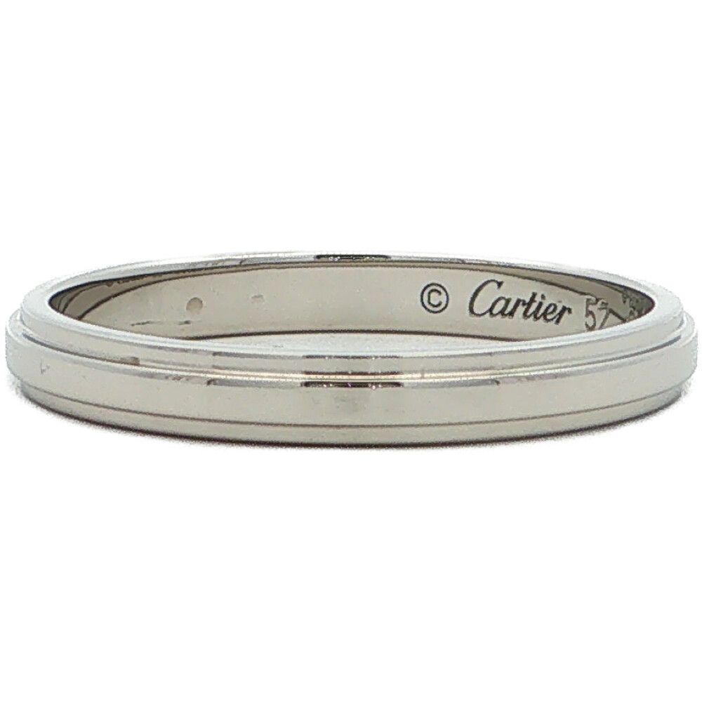 Cartier カルティエ ダムール ウェディングリング 指輪 Pt950-2.9g 12号 #52 プラチナ 【♀】【S】【レディース】★■616707【中古】