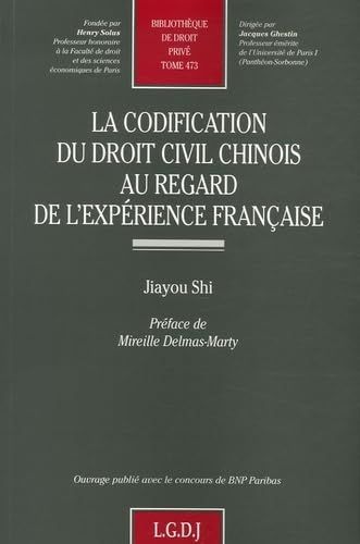 [2B]La codification du droit civil chinois au regard de l'experience francaise