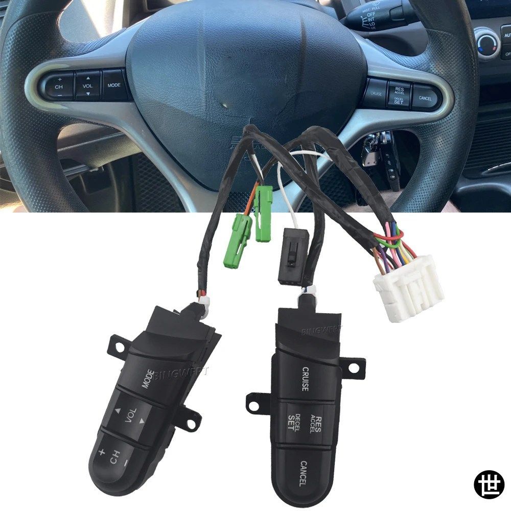 ホンダ 08-13 09-14 シティ 06-11 シビック用ステアリングホイールオーディオコントロールスイッチ/ボタンキット 36770-SNA-A12 7,376円